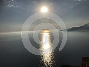 Sun track in the Bay of Alanya