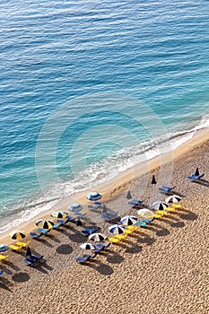 Sun Umbrellas On The Beach