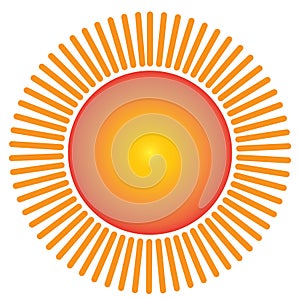 sun vector - sun icon looks like yolk