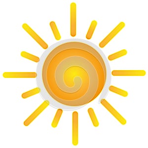 Sun vector icon