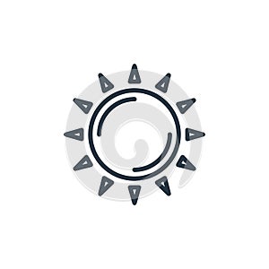 sun vector icon. sun editable stroke. sun linear symbol for use on web and mobile apps, logo, print media. Thin line illustration