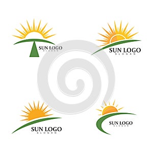 Sun Vector illustration Icon Logo Template design.