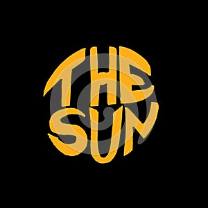 the Sun Vector. Illustration vector of sun text. Summer T-shirt Design Template. Sun Vector Design. Hot Summer Vector layout