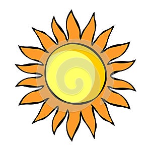 Sun vector logo icon illustration