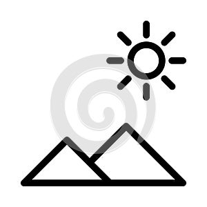 sun vector thin line icon