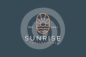 Sun and Wave Abstract Logo Trend