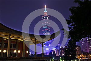 Sun Yat-Sen Memorial Hall Taipei Taiwan Night