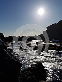 Sun in Ãžingvellir National Park, Iceland