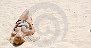 Sunbath at Sandy Beach