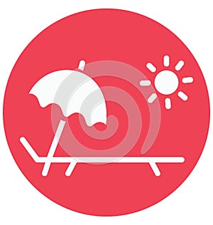 Sunbathe Isolated Vector icon that can be easily edit or modified.