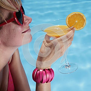 Sunbather with a Cocktail