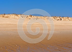 Sunbathers On Beach On Ilha De Barreta Portugal photo