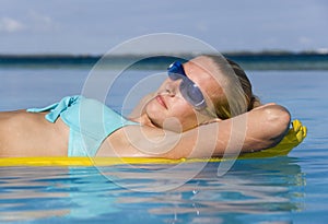 Sunbathing on vacation - Tahiti