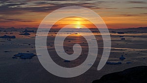 Sunbeam on the arctic ocean