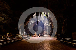 Sunbeam in buddha cave, Tham Khao Luang near Phetchaburi,Thailan