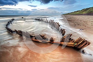 The Sunbeam ship wreck on the beach