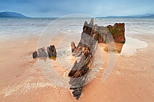 Sunbeam ship wreck on Irish beach