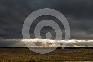 Sunbeams Through Clouds