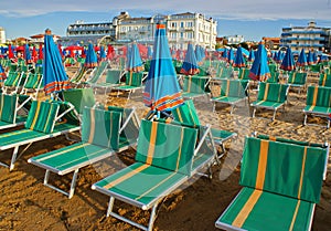 Sunbeds on the Beach