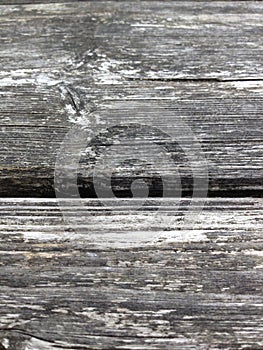 Sunbleached picnic table close up