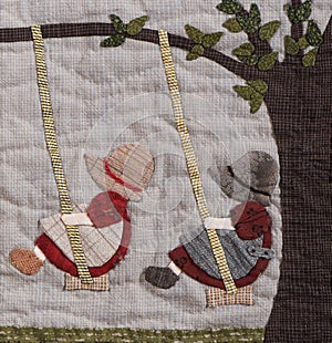 Sunbonnet sue applique quilt detail