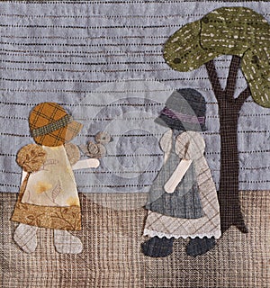 Sunbonnet sue applique quilt detail