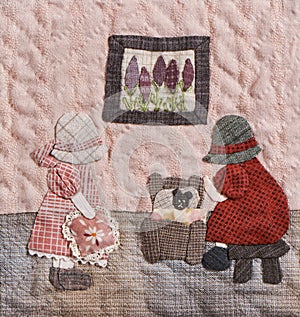 Sunbonnet sue applique quilt detail