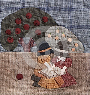 Sunbonnet sue applique quilt detail