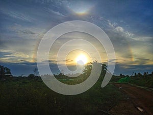 Sunbow in the morning