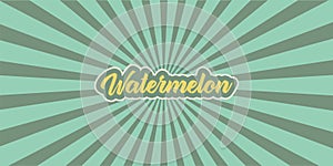 Sunburst background vector pattern with a watermelon color