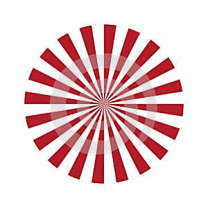 Sunburst background vector red and white stripes.