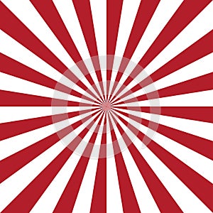 Sunburst background vector red and white stripes.