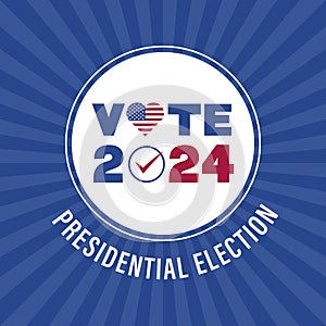 Sunburst Circular Design with VOTE Text