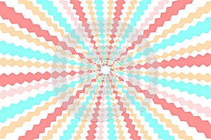 Sunburst dentate Ray star Background with trendy pastel colors