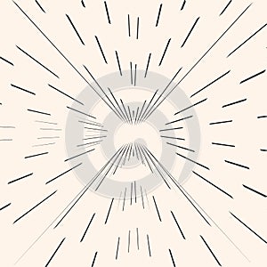 Sunburst pattern, starburst. Radial lines, concentric strokes