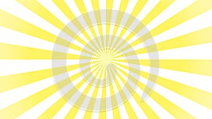 Sunburst pattern, sunrise background, yellow retro round lines - vector illustration. Sun rays background vector eps10.