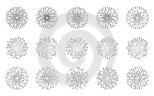 Sunburst radial beam sun ray light firework blast