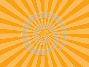 Sunburst rays orange background. sunbeam star burst. Vector illustration