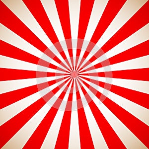 Sunburst Retro Red Pattern. Vector illustration