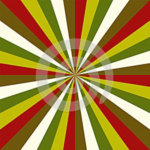 Sunburst vector christmas pattern radial stripes.