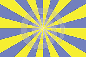 Sunburst vector with yellow rays and blue gradient background. Rays and gradient can be edited