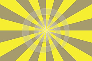Sunburst vector with yellow rays and brown radial gradient background. Rays and gradient can be edited
