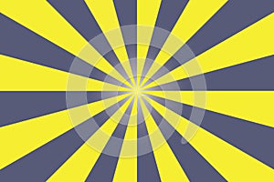 Sunburst vector with yellow rays and dark blue radial gradient background. Rays and gradient can be edited