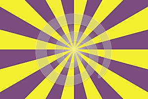 Sunburst vector with yellow rays and purple radial gradient background. Rays and gradient can be edited