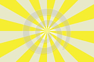 Sunburst vector with yellow rays and white radial gradient background. Rays and gradient can be edited