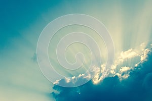 Sunburst - vintage sky background