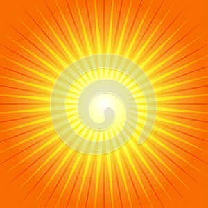 Sunburst Yellow Orange Ray Background