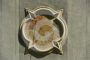 Slnečné hodiny, kostol Červený Kláštor, Spišský kraj, Slovensko