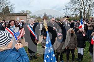 St Julien Les Metz, October 17, 2019. 75th anniversary of the liberation of Metz by the 95th division United States