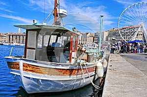 Sunday at the Old Port of Marseille, France